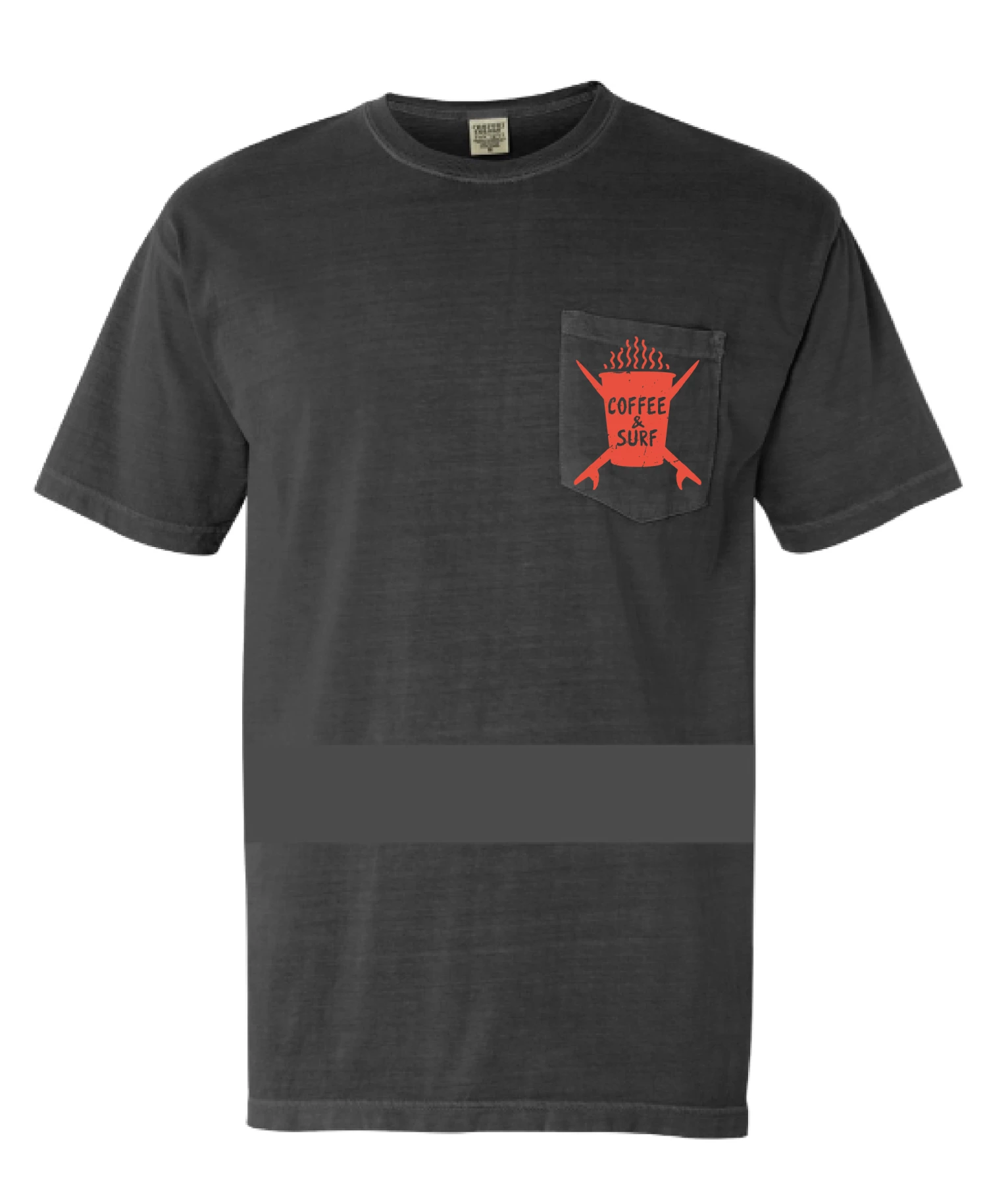 Poseidon Coffee & Surf Unisex Pocket Tee 6 Poseidon Coffee & Surf Unisex Pocket Tee - Image 4