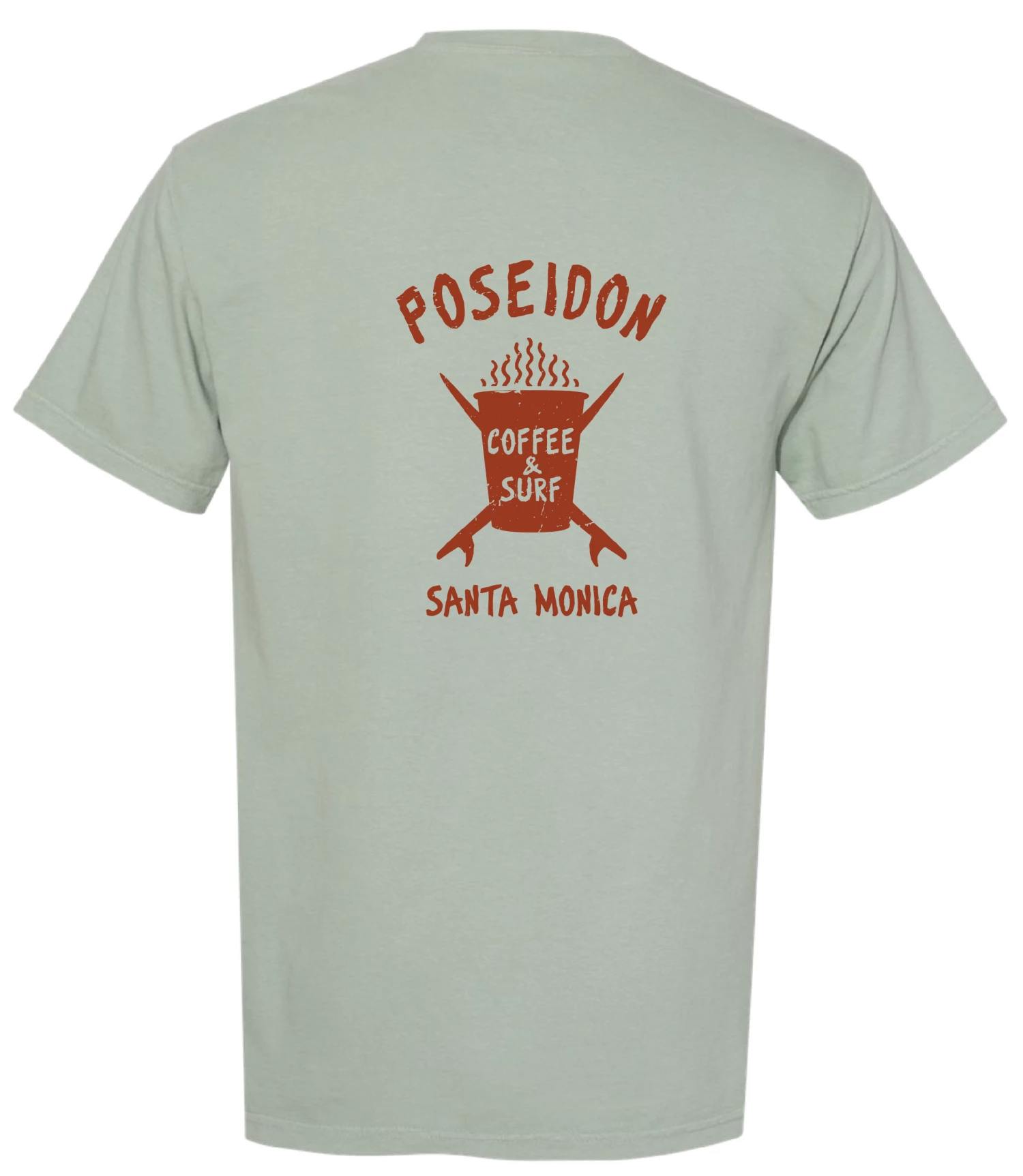 Poseidon Coffee & Surf Unisex Pocket Tee 4 Poseidon Coffee & Surf Unisex Pocket Tee - Image 2