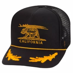 Poseidon CA Surf Trip Bear Hat -Poseidon Paddle & Surf Sales Bear Naval Black Gold