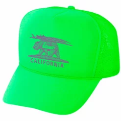 Poseidon CA Surf Trip Bear Hat -Poseidon Paddle & Surf Sales Bear Neon Green Purple