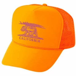 Poseidon CA Surf Trip Bear Hat -Poseidon Paddle & Surf Sales Bear Neon Orange Purple