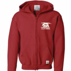 Poseidon Kids CA Surf Trip Hoodie 12 Poseidon Kids CA Surf Trip Hoodie -Poseidon Paddle & Surf Sales Poseidon Kids CA SurfTrip Hoodie red front