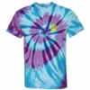 Poseidon Shop Tie Dye Tee 2 Poseidon Shop Tie Dye Tee -Poseidon Paddle & Surf Sales Poseidon Shop Tee TieDye Tahiti Yellow Front