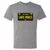 Poseidon Santa Monica License Tee -Poseidon Paddle & Surf Sales Poseidon mens CA License Plate heather grey