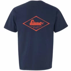 Poseidon Surf Shop Pocket Tee -Poseidon Paddle & Surf Sales Poseidon mens shop tee pocket Navy back