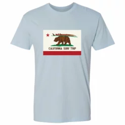 Poseidon Unisex CA Surf Trip Tee 7 Poseidon Unisex CA Surf Trip Tee -Poseidon Paddle & Surf Sales Poseidon mens surf trip tee light blue